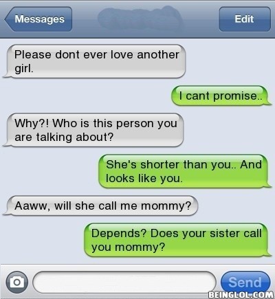 Boyfriend Owns Girlfriend with Text!