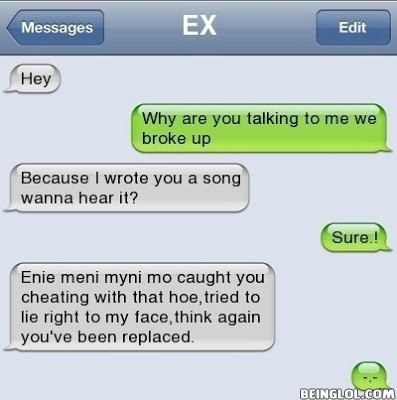 Awesome Song For Her Ex - Boyfriend !