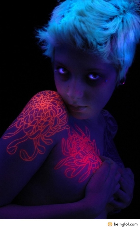 Blacklight Tattoo (invisible Unless Under a Blacklight)