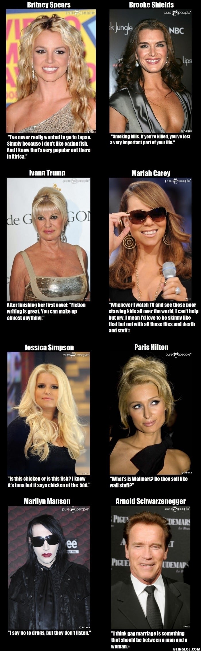Celebrity Quotes! Dumb