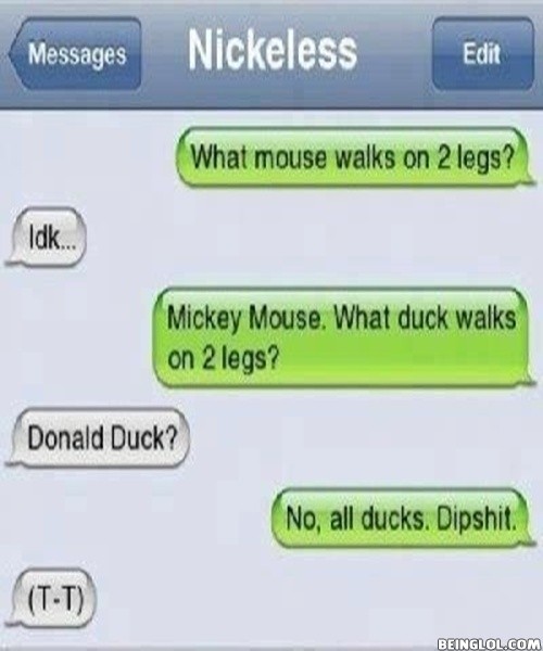 What ?? Donald Duck?
