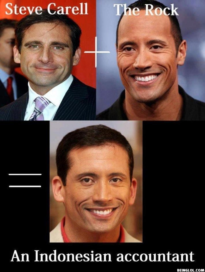 Mixture of Steve Carell and the Rock