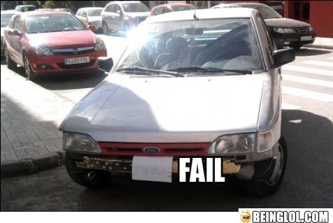 Car Fail License Plate