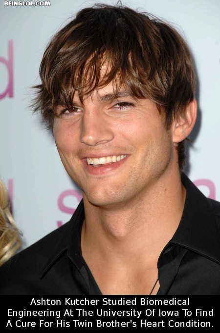 Did You Know That Ashton Kutcher Studied Biomedical Engineering At the University of Iowa To…