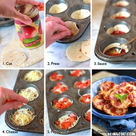 Pizza In a Muffin Pan