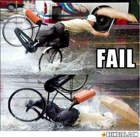 Riding a Bike Fail