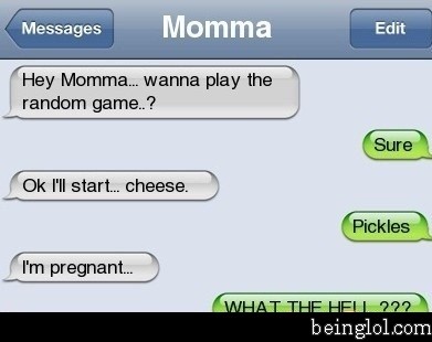 Hey Momma.. Wanna Play the Random Game