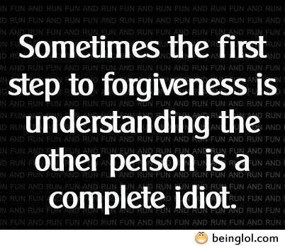 The First Step to Forgiveness