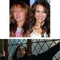 Miley Cyrus With And Without Makeup
