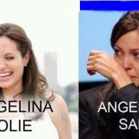 Angelina Jolie & Angelina Sad.