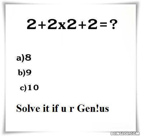 What is 2+2x2+2?