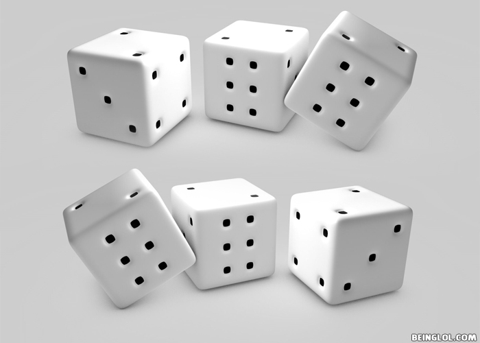 What is the sum of the dots on the dice?