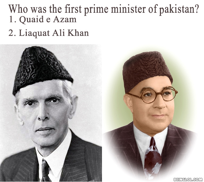 Who was the first prime minister of Pakistan?