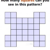 How many squares can you see in this pattern?